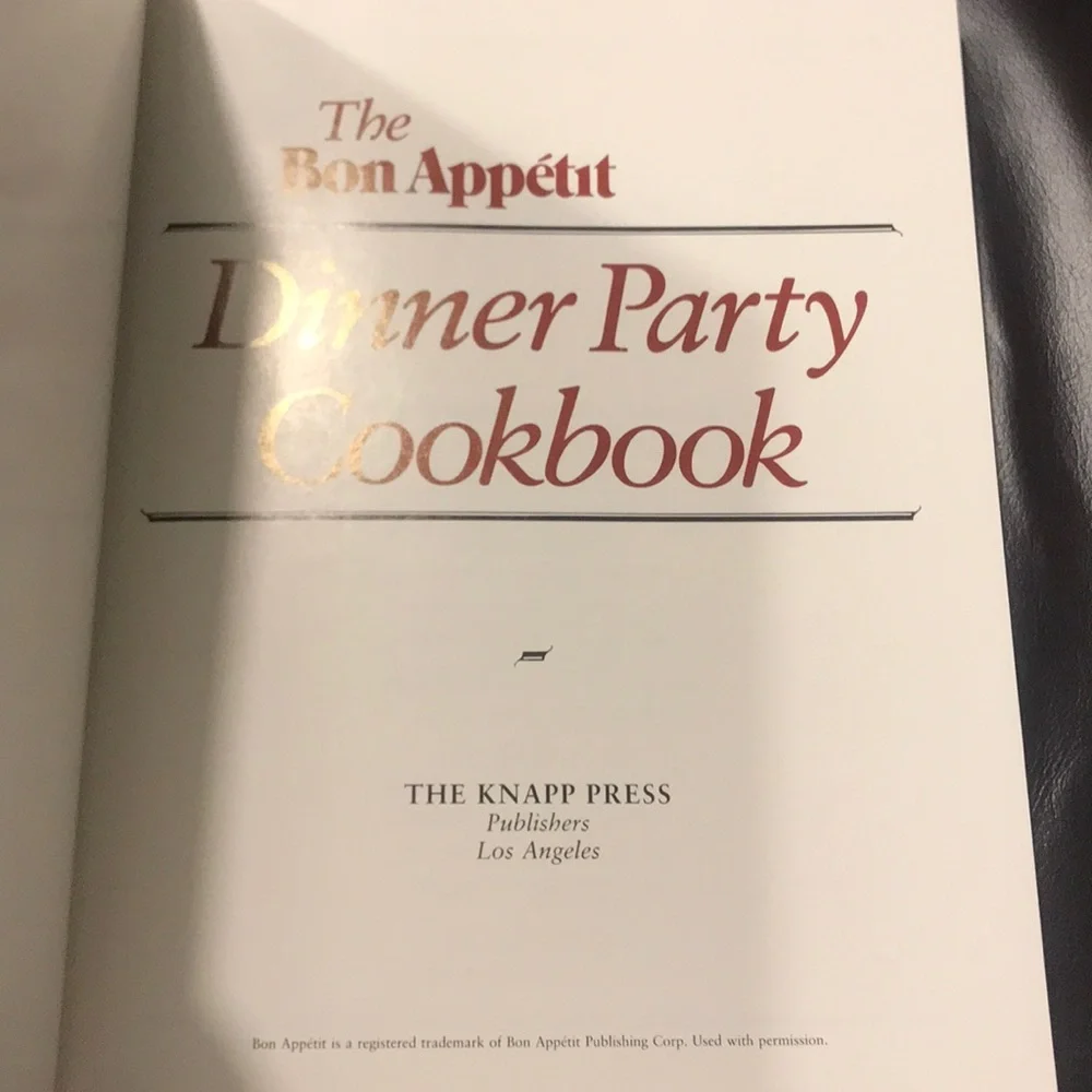 The bon appetit dinner party cookbook